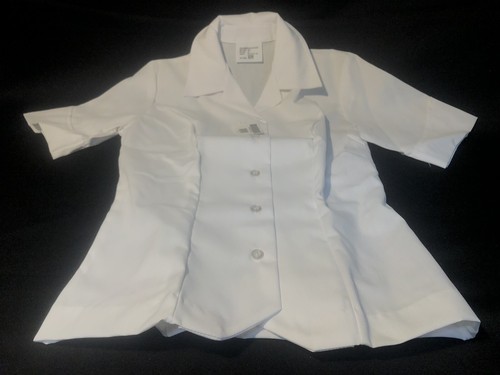 NEW WOMEN'S X0R US NAVY USN DRESS WHITE SHORT SLEEVE UNIFORM SHIRT OLD STYLE - 第 3/11 張圖片