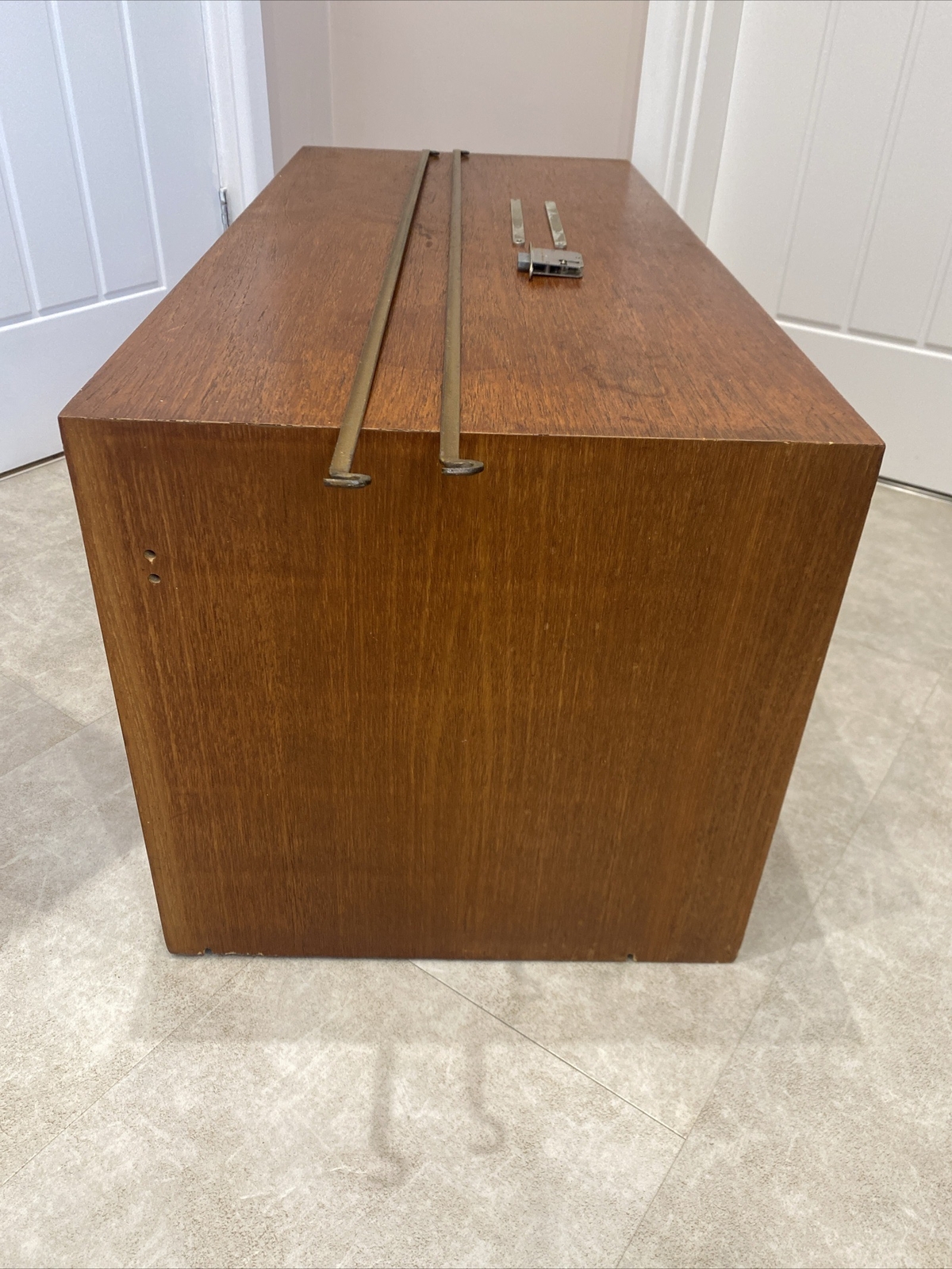 Staples Ladderax Teak Bureau Records With 2 Support Bars eBay