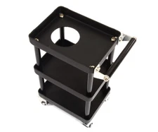 Realistic Scale Model 3-Tier Rolling Metal Storage Organizer Cart for RC