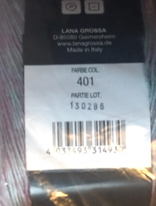 LANA GROSSA Yarn Ecopuno Dégradé 100g Cotton Wool Alpaca 401 Mint And Lavender - Image 3 of 4
