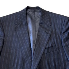 Oxxford Clothes Men's Dark Gray Striped Wool Blazer Sz 40S