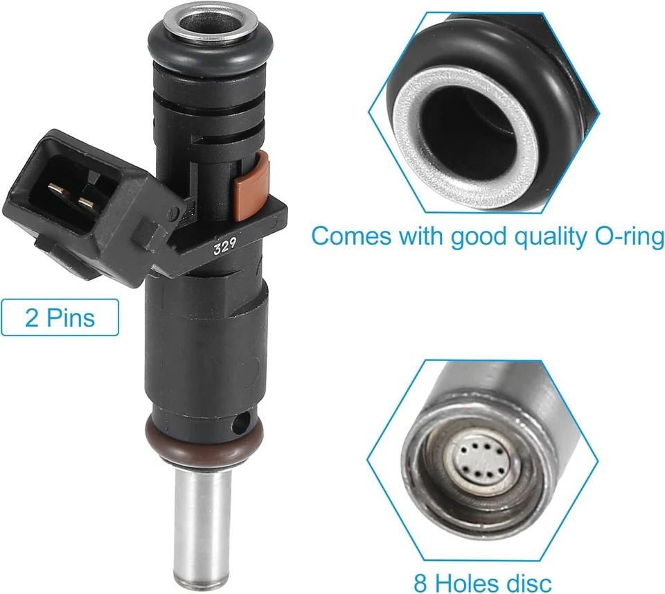 X6 NEW OEM Siemens Fuel Injector For 2006 BMW 330I L6 3.0L #7531634 - Image 4 of 4