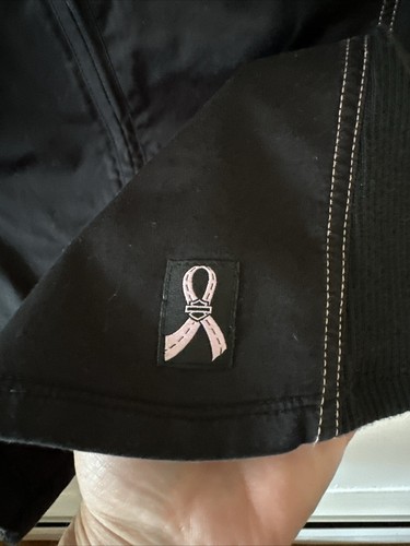 Camisa Harley Davidson Negra Rosa Manga Corta Cuello Cremallera Rosa Etiqueta Logo M - Imagen 4 de 7