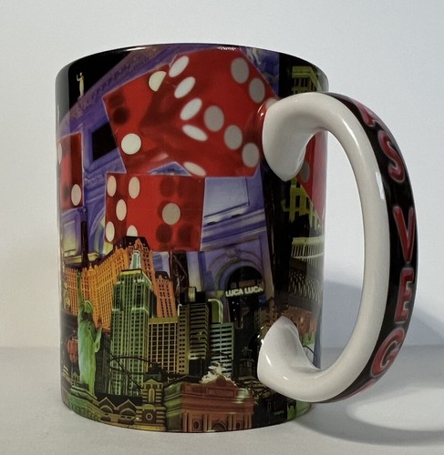 Las Vegas Souvenir Coffee Mug Welcome to Las Vegas Sign w/Strip Casino Landmarks - Picture 8 of 14