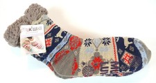 MUK LUKS Pair Women's Cabin Socks Style: 22073 Tan Size: S/M  5-7
