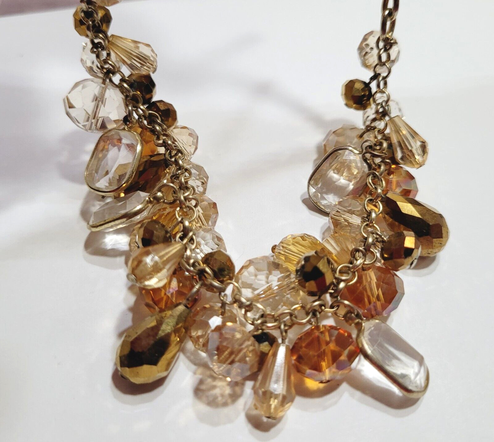 Chunky Cluster Statement Multi Colored Faceted Gl… - image 17