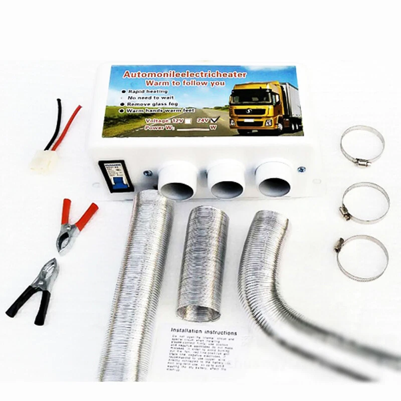 3 Hole 24V 800-1000W Electric Car Heater Heating Fan Defogger Defroster Demister - Image 4 of 4