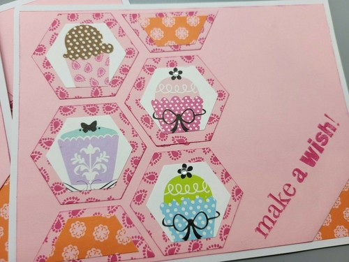 Birthday card set of 5 (Make a Wish) - handmade, 7 x 5, decorative envelopes - Picture 4 of 7