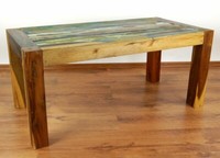 Couchtisch, Recycelt. Teakholz/Bootsholz,100X50Cm,Wohnzimmertisch, Beistelltisch