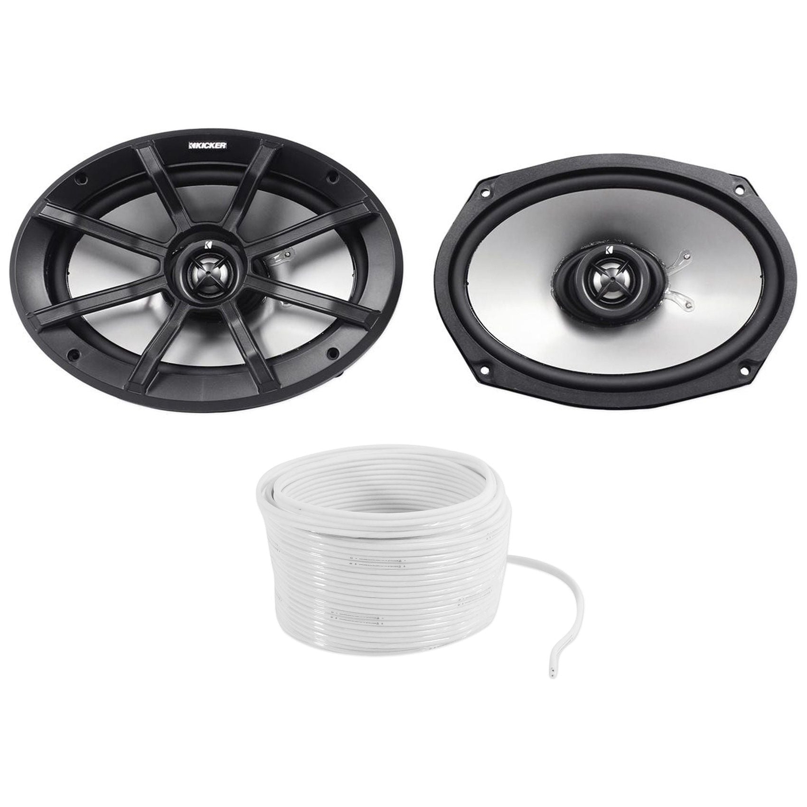 2 Колонки Kicker 40PS694 6x9 мощностью 180 Вт для квадроцикловUTVRZRмотоцикловPolaris Морской провод 2929000₽