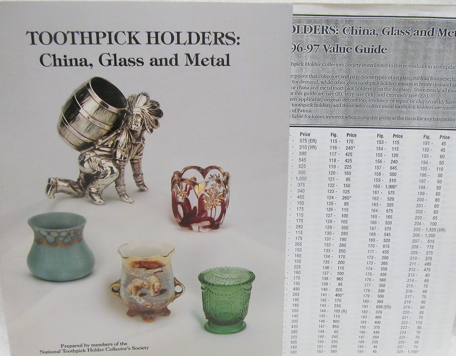 Toothpick Holders China, Glass, and Metal by National Toothpick Holder Collector's Society