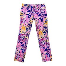 Lilly Pulitzer Catch Release Callahan Print Pants Straight Leg Colorful Size 2