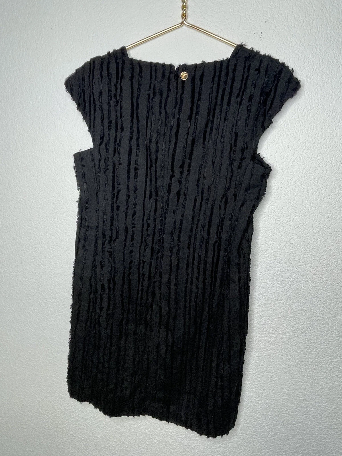 VERSACE COLLECTION Mini Abito Nero EU 42 o Tg 6 Texturizzato