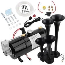 178DB 4 Trumpet Horns Train Horns Kit for Super Loud Air Horn 150 PSI 12V Air...