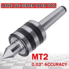 MT2 Live Center Taper 0.02 Accuracy Triple Bearing Spindle Lathe Milling Chuck