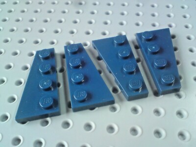 Lego Flügel 2x4 links & rechts [41770 & 41769] dunkelblau x2 Paar