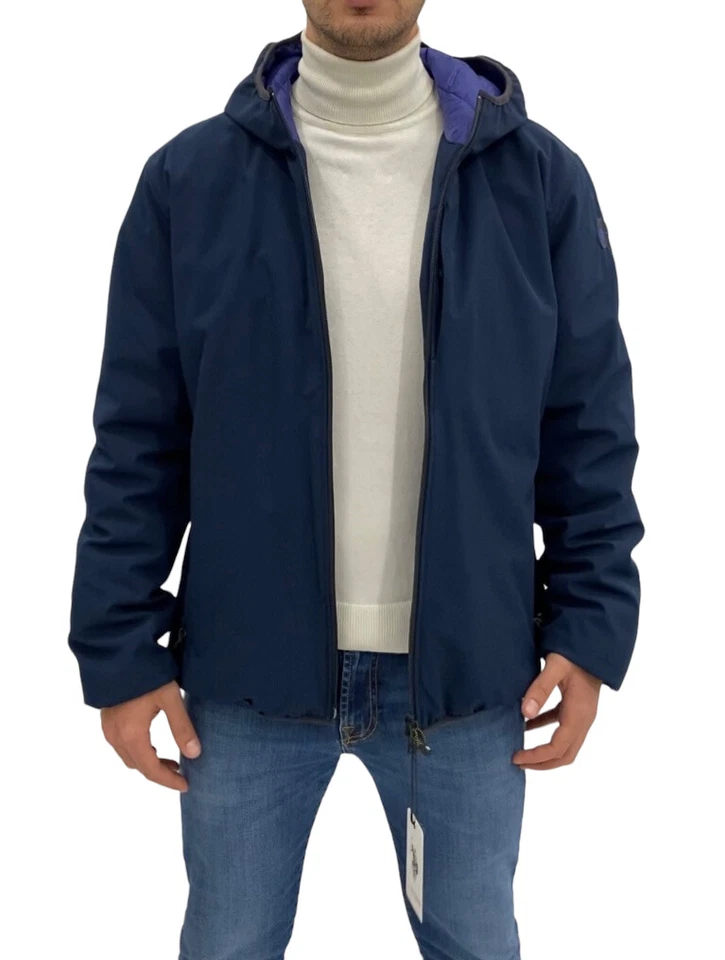 Giubbino uomo US. POLO ASSN, taglia 56 blu con cappuccio imbottito, sconto 50%. - Imagen 4 de 4