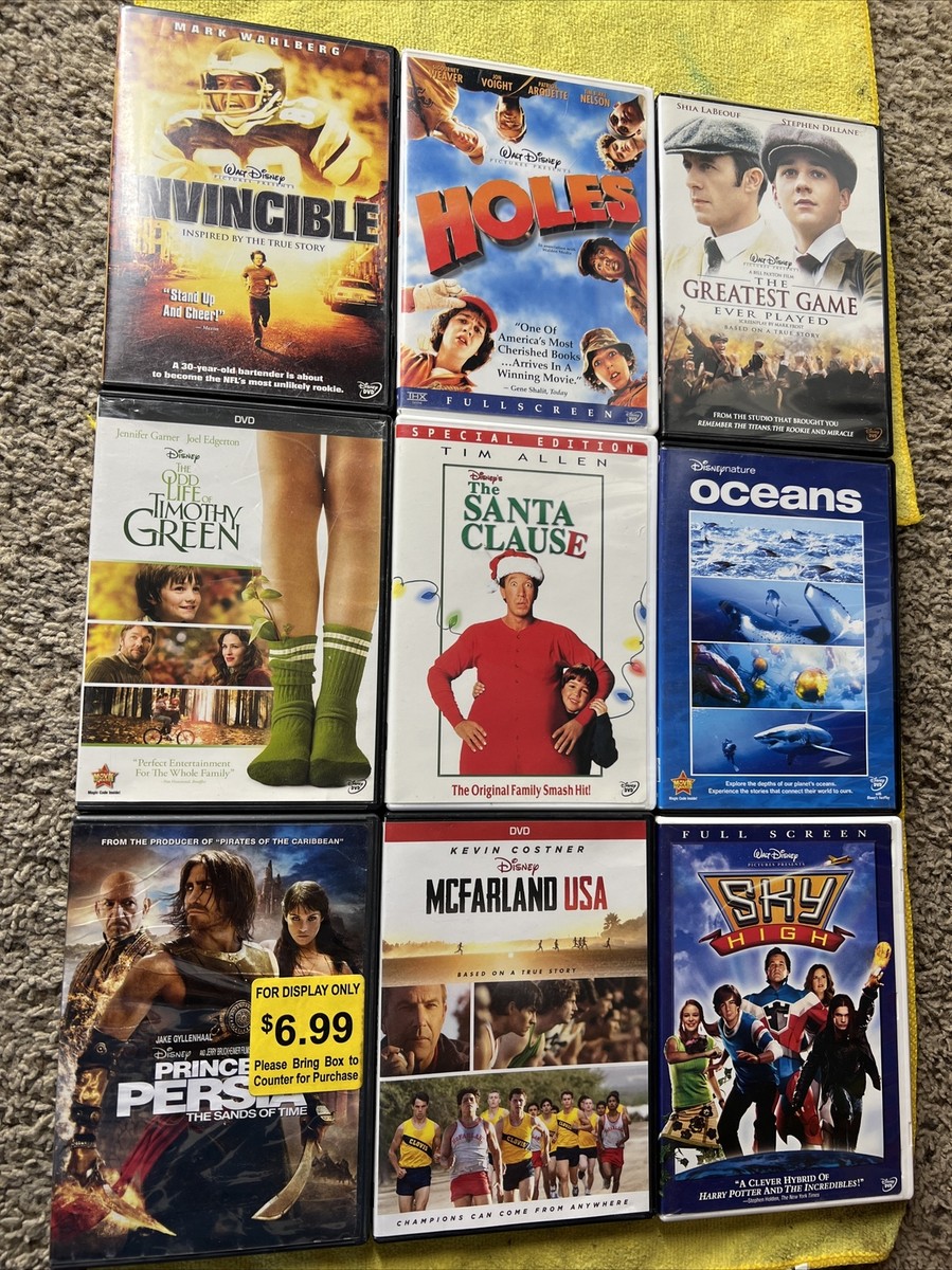 Disney Dvds Holes Invincible The Santa Claus Oceans Sky High