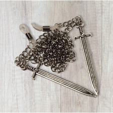 Silver Jaguar Sword Gothic Glasses Chain