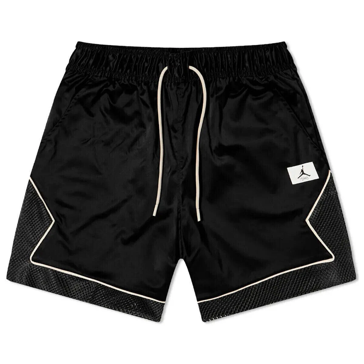 Nike Air Jordan Essentials Womens Size L Diamond Shorts Black Gold DO5046 010