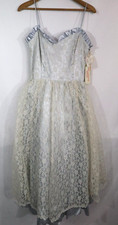 Vintage 80s Jay Jacobs Lace Prom Dress NWT Deadstock Size 9/10 Spaghetti Strap