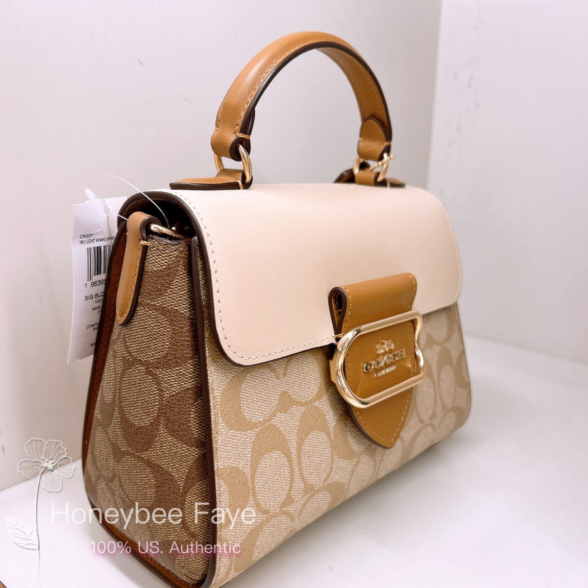 NWT Coach Morgan Top Handle Satchel Bag In Blocked Signature 