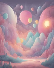 Wall Art Prints | A3/A2 Print/Framed Pastel Galaxy