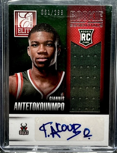 2013-14 Panini Elite Giannis Antetokounmpo RC Essentials Auto Patch RPA /299