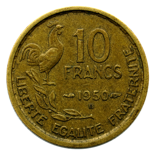 1950B France 10 Francs Coin, km915.1 - Great Coin 🇫🇷 Free Shipping! ✨