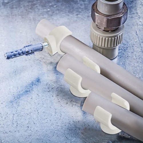 1/2 Pollice PEX Clip Appendiabiti per Tubi Morsetti Supporto Plastica Bianco - Foto 4 di 6