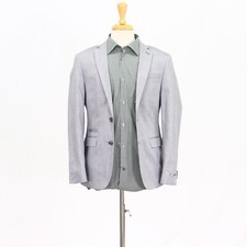 Express 36S Gray Sport Coat Blazer Jacket Solid 2B Cotton