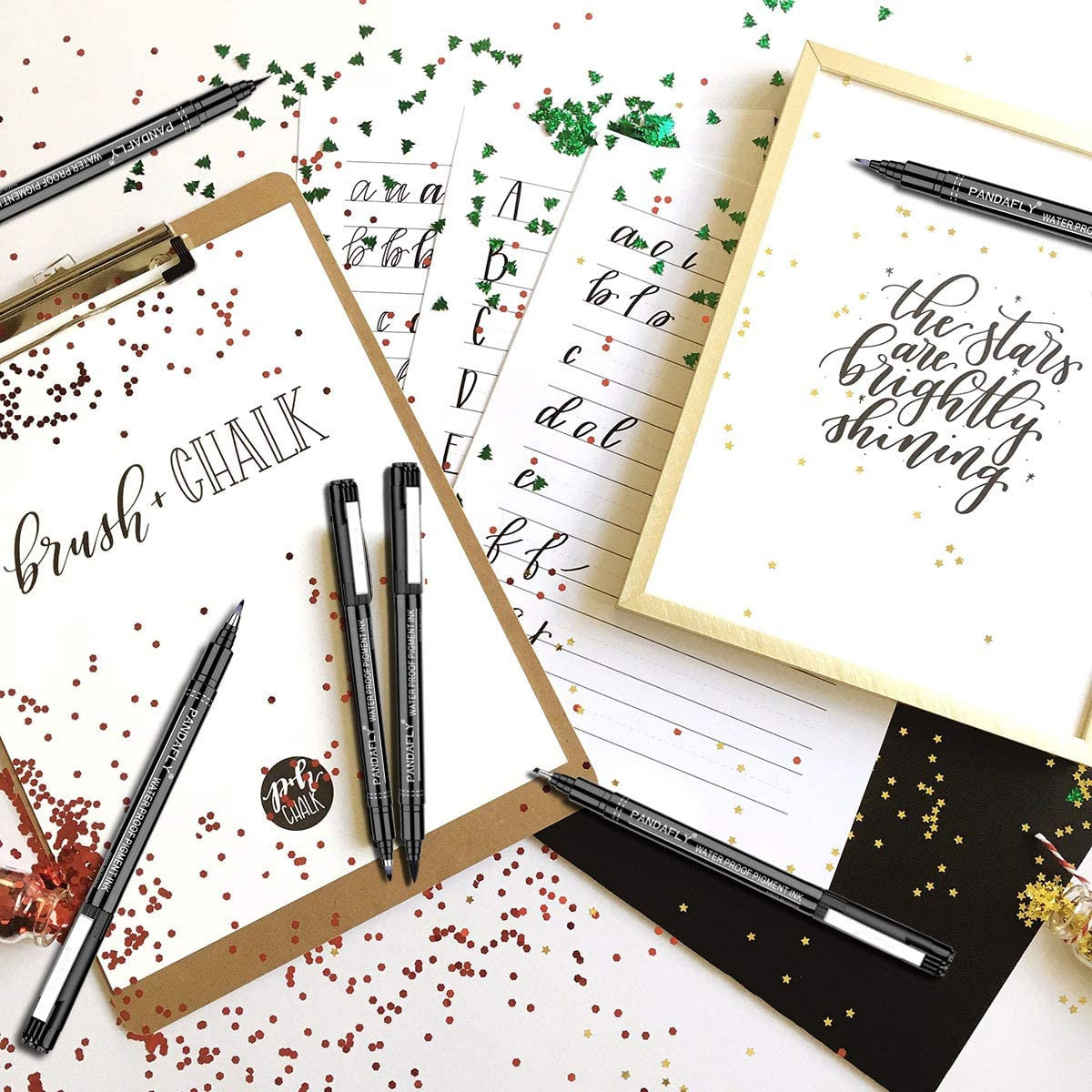 Tingeart Calligraphy Brush Pen, Pens Markers, Anime Pens,Black Ink for Beginners