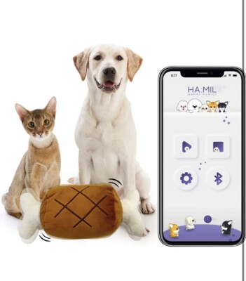 Smart Bluetooth Interactive Bone Plush Dog/Cat Toys Crazy Bouncer