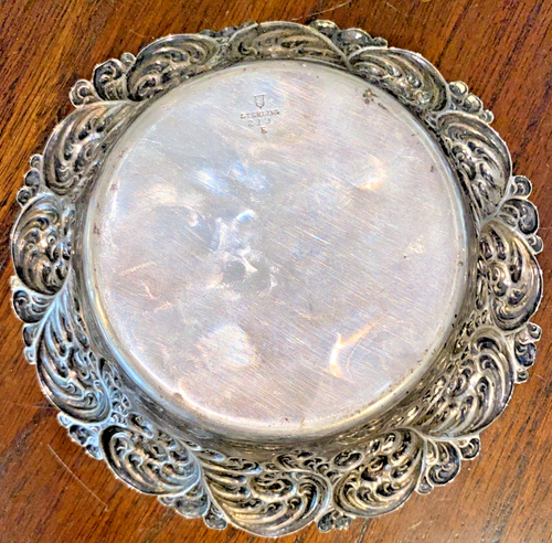 Sehr schöne antike Sterling Silber 6" Servierschale/Schale - 219 E-Swirl Design - Bild 8 von 14