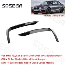 For BMW F22 2 Series M Sport 2014-2021丨2Pc Front Bumper Trim Air Vent Cover Fang