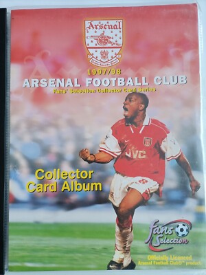 Arsenal F C . Sammelkarten 1997/98, Fans Auswahl, Futera. Hauptkarten Set
