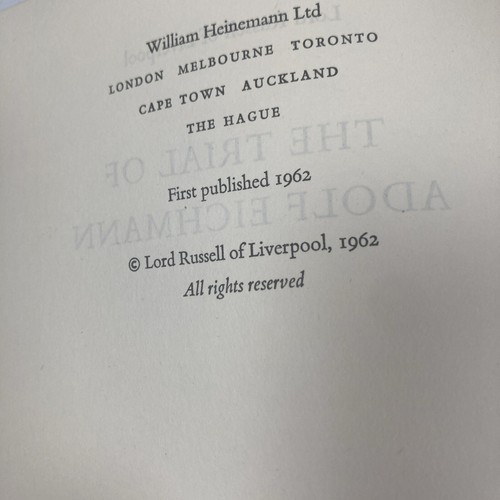 The Trial of Adolf Eichmann by Lord Russell of Liverpool First 1st Edition Good. - Foto 14 di 24