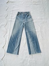 Re/Done Levi 27 Inseam 32 High Rise Wide Leg Jeans 465 No Holes