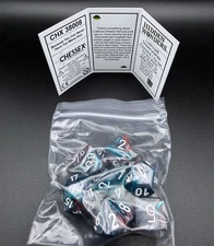 Chessex 38008 Hidden Wonders Lustrous Dreamy / white Polyhedral 7 Dice Set