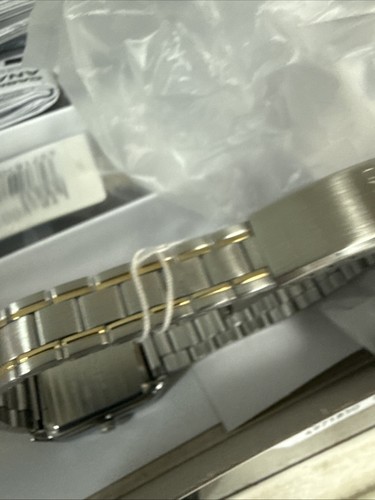 Casio LTP-V007SG-9E Damen-Dresswatch rechteckig zweifarbig Index goldfarbenes Zifferblatt - Bild 6 von 9