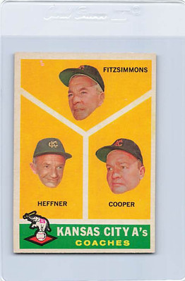 1960 Topps #462 Kansas City Athletics Coaches NM *12147
