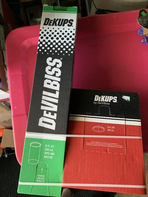 #ad Devilbiss DeKups Gravity Feed 9 oz Disposable Cups and Lids 32 count DPC602 $69.99