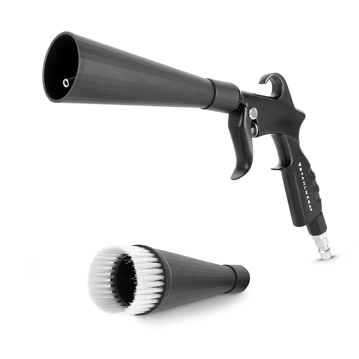 STAHLWERK Dry cleaning device with rotating metal nozzle and tornado effect