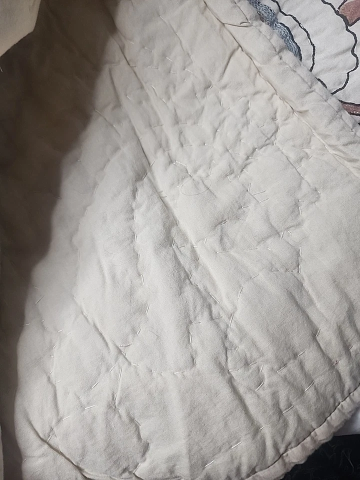 COLCHA BORDADA CERÁMICA GRANERO CALISTA, REINA/~ AZUL/MARRÓN MULTI Foto 4 de 4