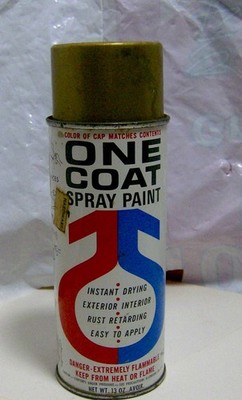 vintage 1970s ONE COAT spray paint can SPRAYPAINT NY Bronze Powder LOS ANGELES