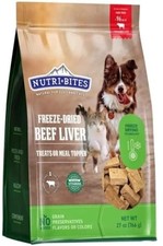 NutriBites Freeze Dried Liver Treats for Dogs  Cats - High-Protein Single In...