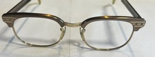 Vintage Hudson Aluminum Eyeglass FramesGold Brown 46-24 NOS No Lenses