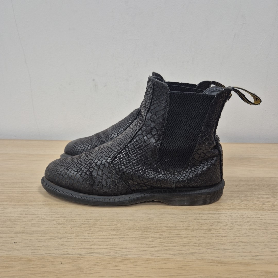 Leather Dr Martens Flora Croc Dr Martens Flora Croc Black Chelsea