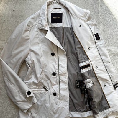 MooRER Nabucco KM Double Breasted Stand Collar Padded Jacket Light Gray Men s 46