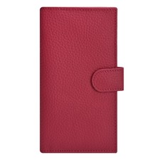 Leather Checkbook Cover RFID Slim Wallet for Men Women Minimalist Credit Card